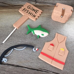 Gone Fishin Cake Topper