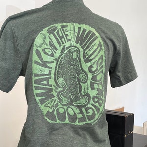 Bigfoot Search Gear Artist Designed Original Brand Walk on the Wild Side T-Shirt