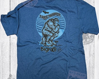 Bigfoot Search Gear Artist Designed Original Brand Free Thinker T-Shirt