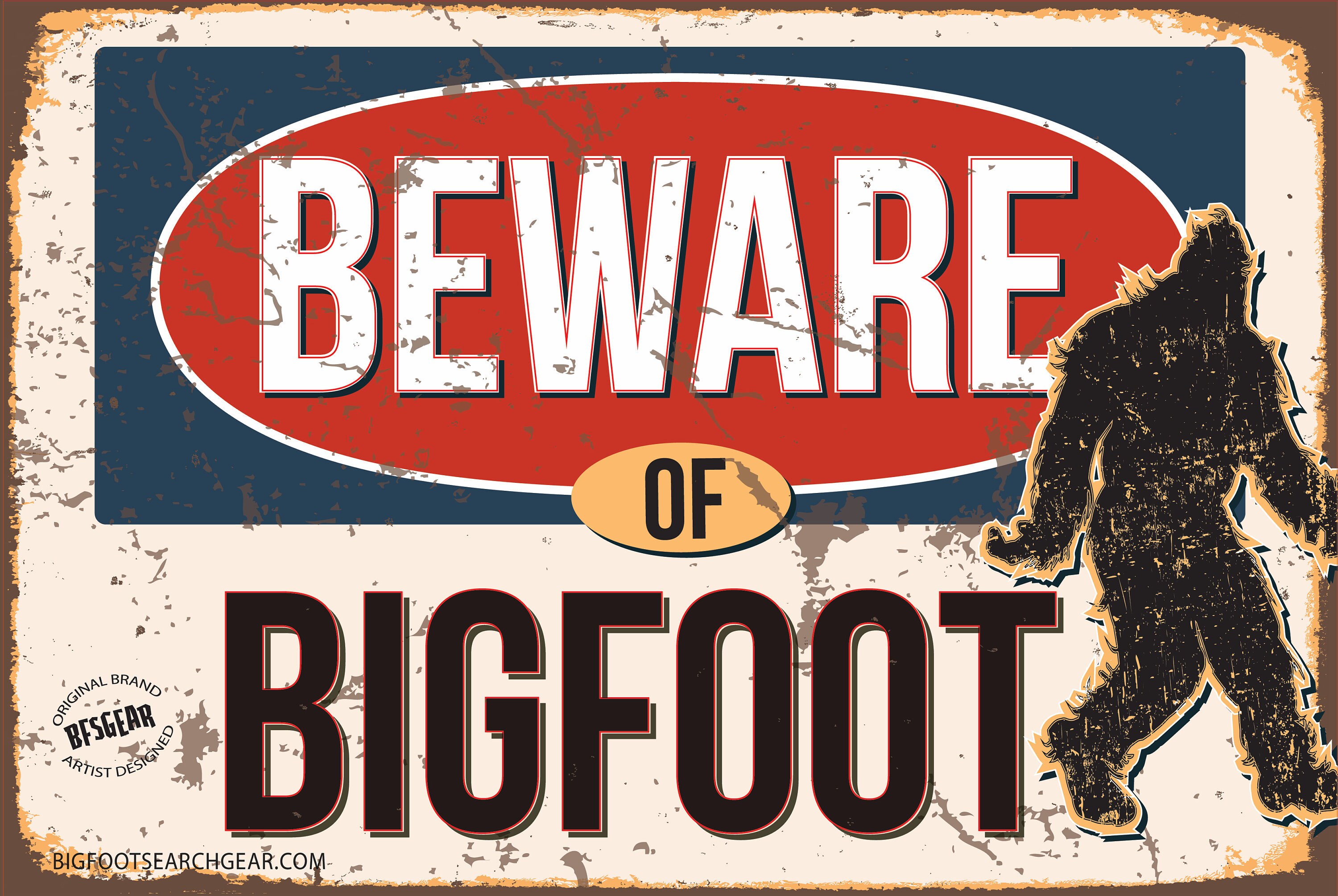 Beware of Bigfoot 8x12 Metal Sign - Etsy