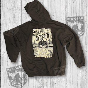 Bigfoot Search Gear Artist Designed Original Brand Camp Bigfoot Hoodie