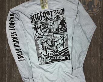 Bigfoot Search Gear Original Brand Artist Designed Comic Long Sleeved T-shirt