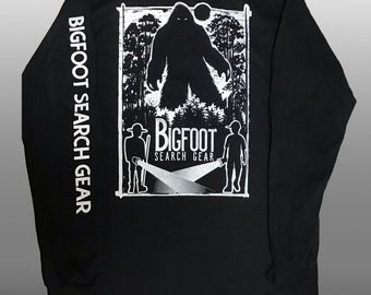 Bigfoot Search Gear Original Brand Artist Designed "Out of the Woods" Long Sleeved T-shirt