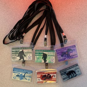 Cryptid Search Permit ID Tag & Lanyard Combo