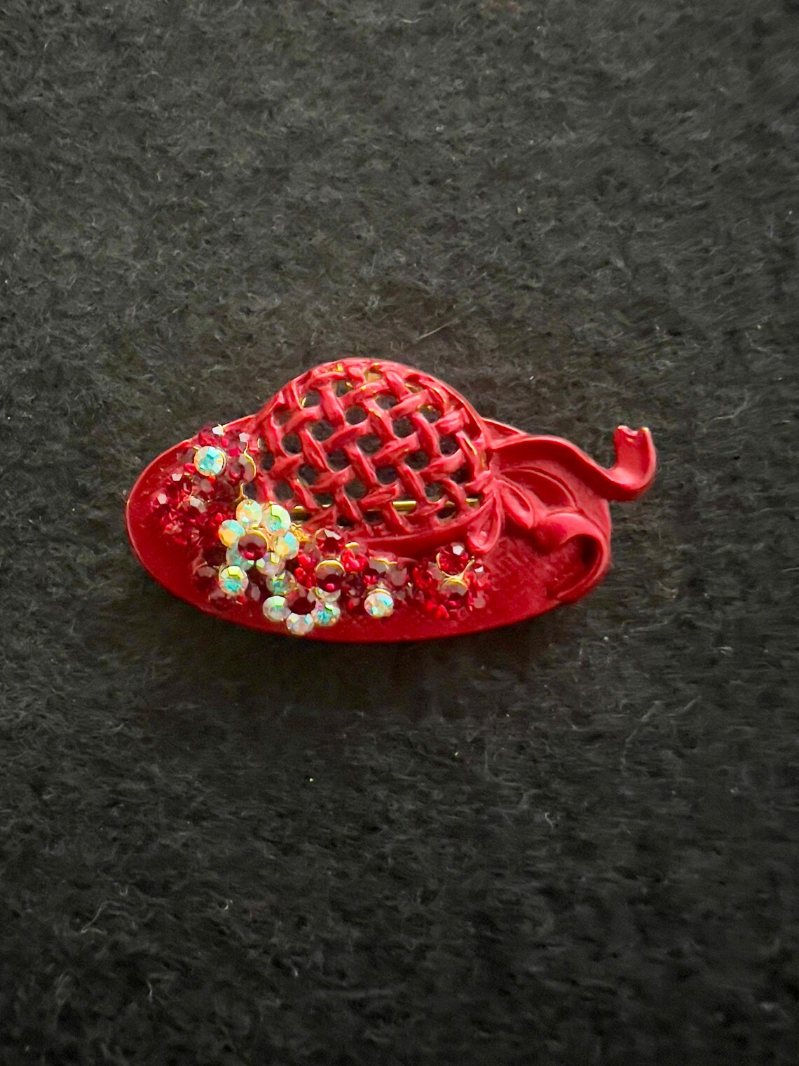 Vintage Rare Red Hat Society Pin - Etsy