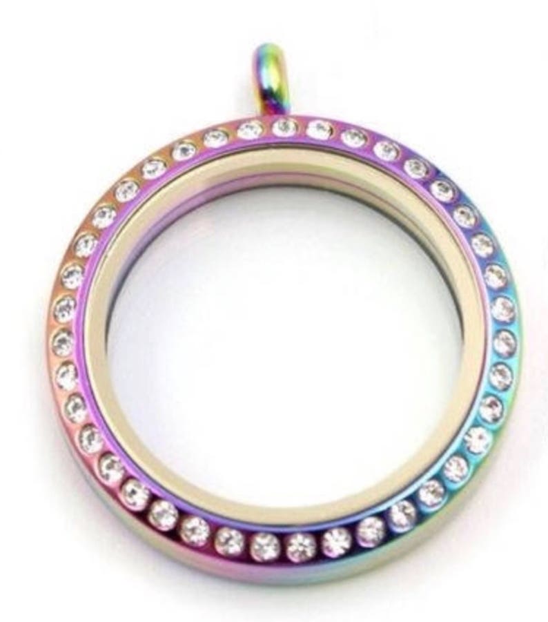 living locket charm badge clip,Mickey badge,Rainbow Floating Locket Badge Reel,rn badge disney badge reel,rhinestone retractable badge reel