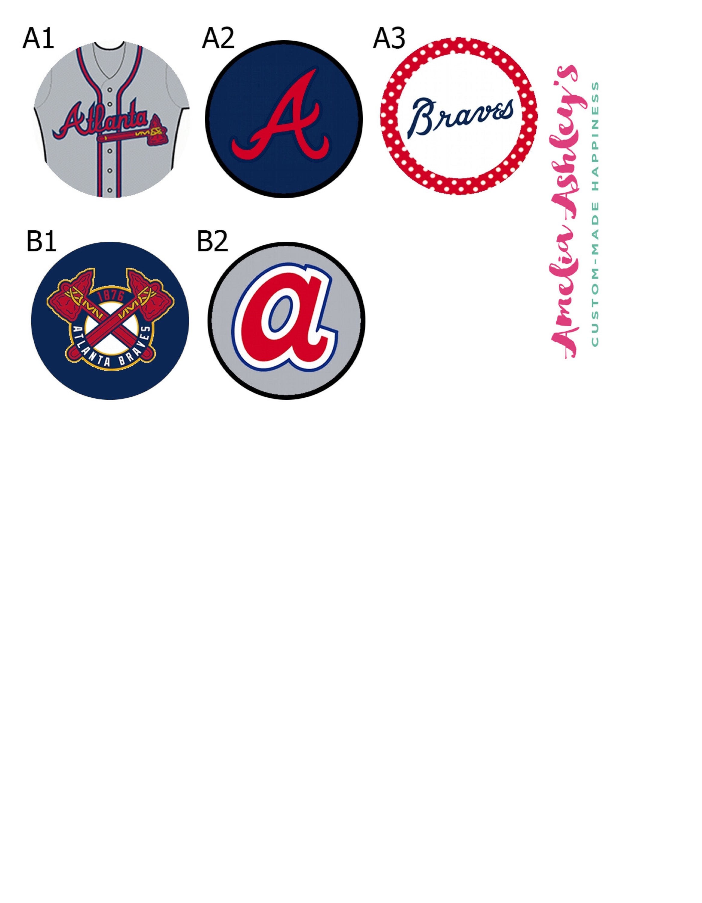 Atlanta braves baseball badge clip gifts for boyfriend Etsy
