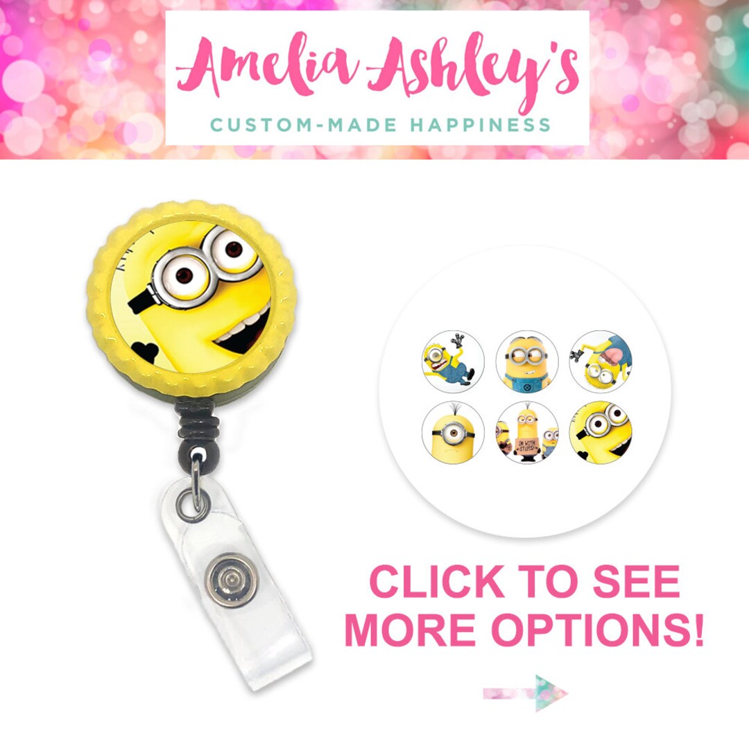 Minions Id Badge Clip Pediatrics Badge Holder Name Badge Clip