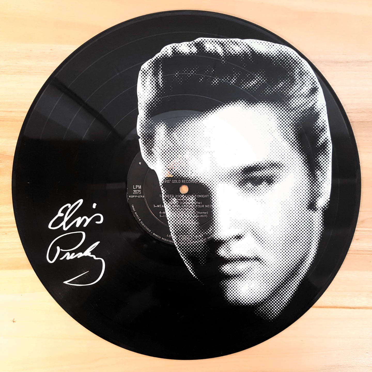 Elvis Vinyl Record LP Wall Art Print | Etsy