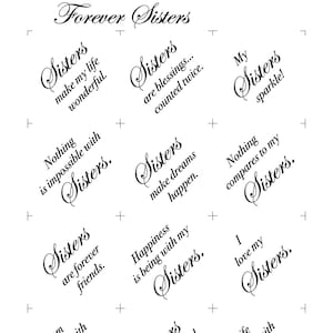 Forever Sisters Fabric Panel