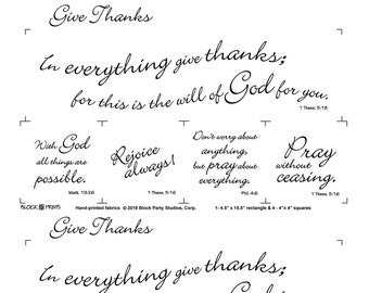 Give Thanks! Fabric Panel