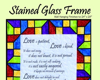 Stained Glass Frame Quilt Pattern ONLY