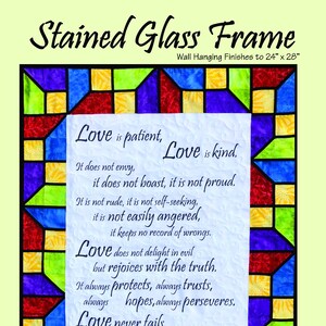 Stained Glass Frame Quilt Pattern ONLY