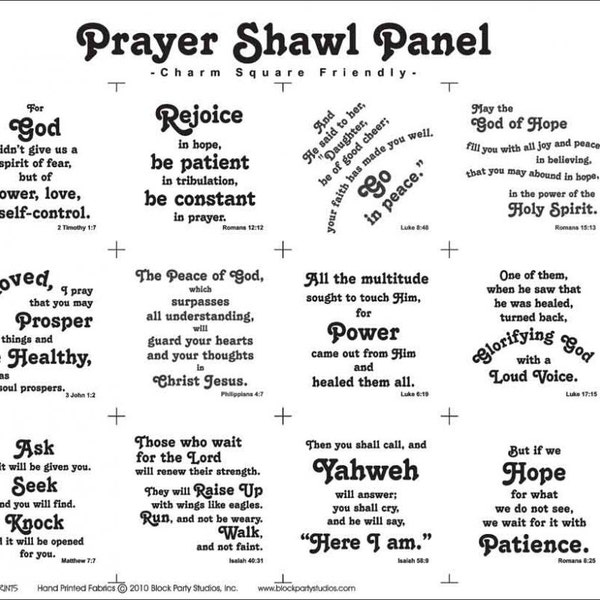 Prayer Shawl Religious Fabric Panel