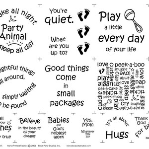 Baby Kisses Fabric Panel