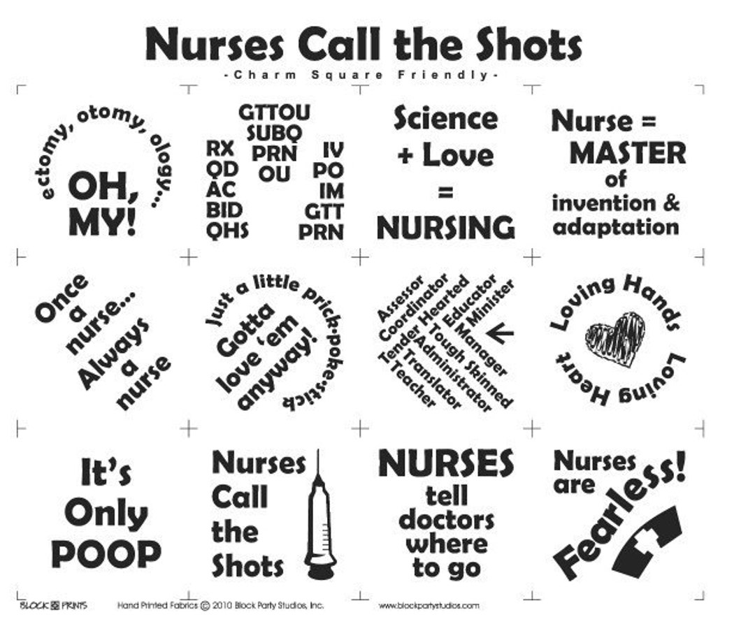 Nurses Call the Shots Fabric Panel - Etsy
