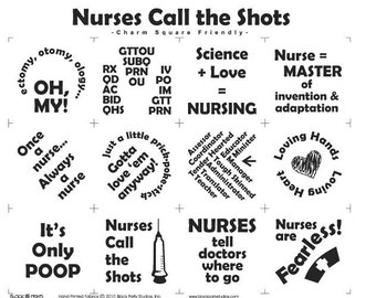 Nurses Call the Shots Fabric Panel