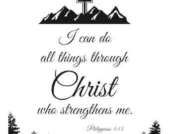 I Can Do All Things Through Christ Quilt Fabric Panel and Pattern