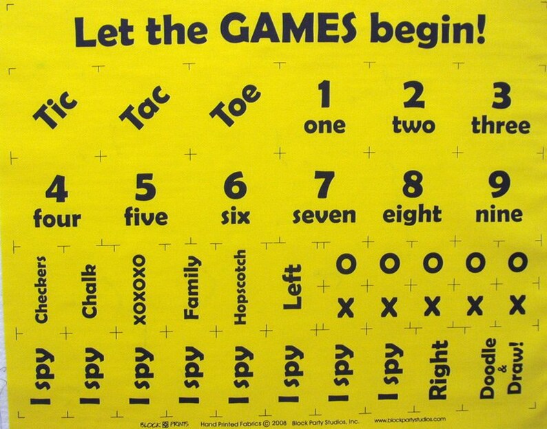 Game Quilt Fabric Panel