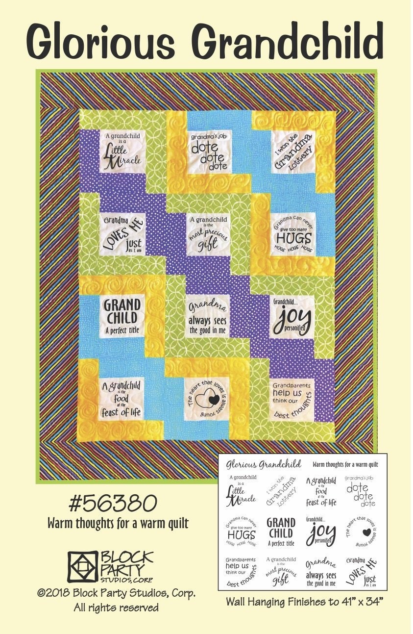 Glorious Grandchild Fabric Panel and Pattern