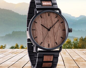 Mens Wooden Watch, Husband Gift, 10th Anniversary Gift, Unique Mens Gift, Fathers Day Gift, Birthday Gift, Gift For Dad, Personalized Gift
