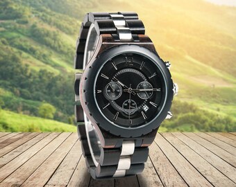 Fathers Day Gift, Gifts For Dad, Mens Wood Watch, Husband Gift, Groomsmens Gift, Anniversary Gift, Engraved Watch, Gift for Boyfriend