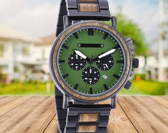 Gift for Dad, Men's Wood Watch, Fathers Day Gift, Personalized Wood Watch, Husband Gift, Personalized Anniversary Gift, Groomsman Gift