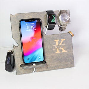 Personalized mens birthday gift, gifts for him, gifts for men, gifts for husband, gifts for dad, docking station, gifts for boyfriend