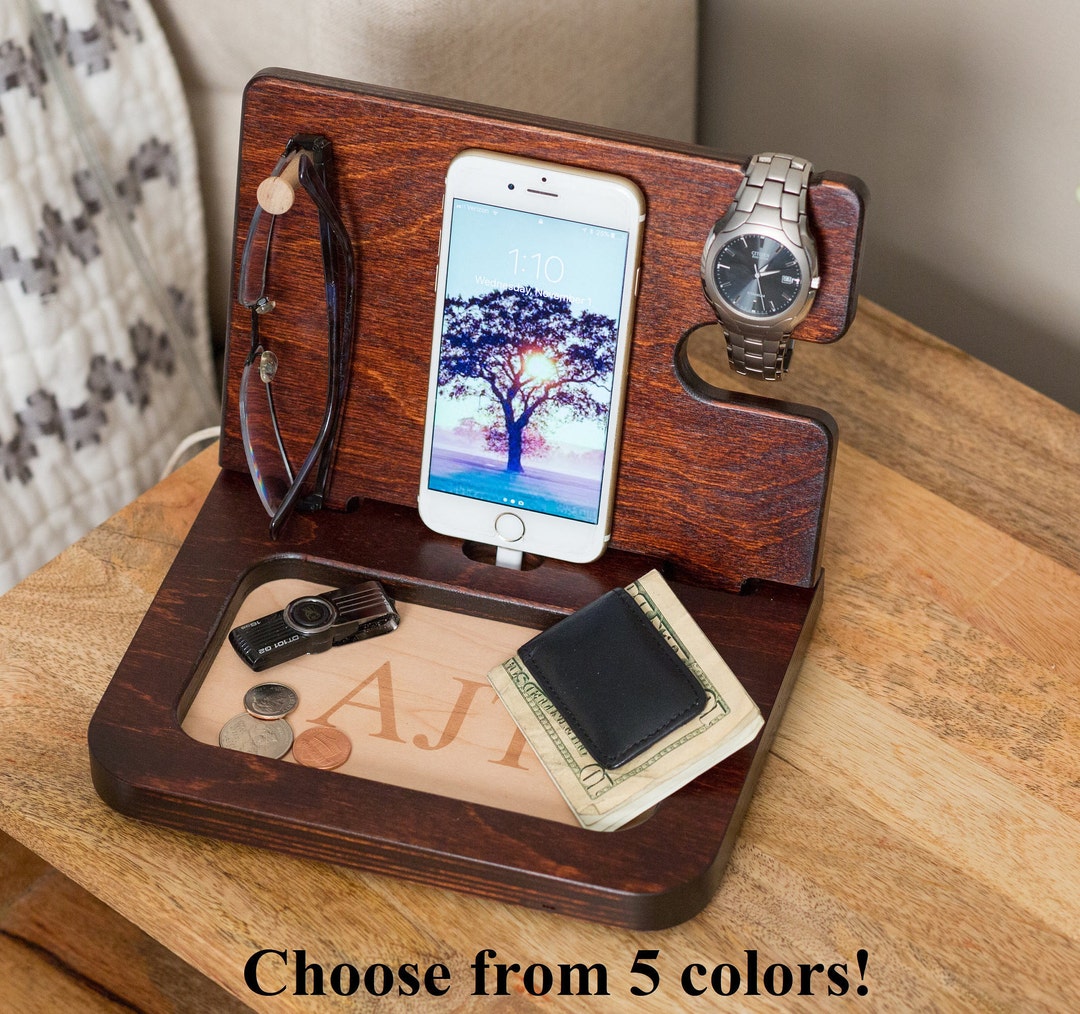 Night Stand Valet Wood Valet Mens Valet Personalized Valet Etsy New