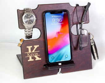docking Station Men,Docking Station Organizer,Gift for Men,Gift for husband,Boyfriend Gift,Docking Station Personalized,docking Mens