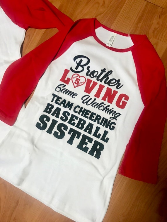 Sibling Shirt PersonalizedCustom Baseball Shirt Baseball Crew BabyToddlerYouth Shirt Children's Shirt