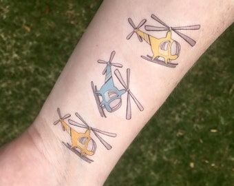 Helicopter temporary tattoo / kids birthday party