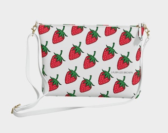 Strawberry Dreams Crossbody Bag • Vegan Leather • LauraLeeUSA