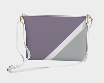 The Minimalist Bag in Purple Gray - Vegan Leather Crossbody Bag