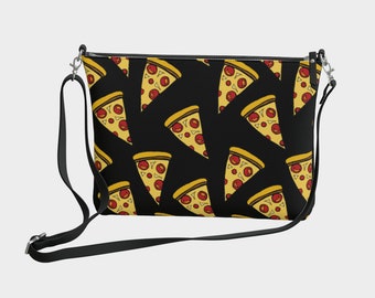 Pizza Party Crossbody Bag - Vegan Leather