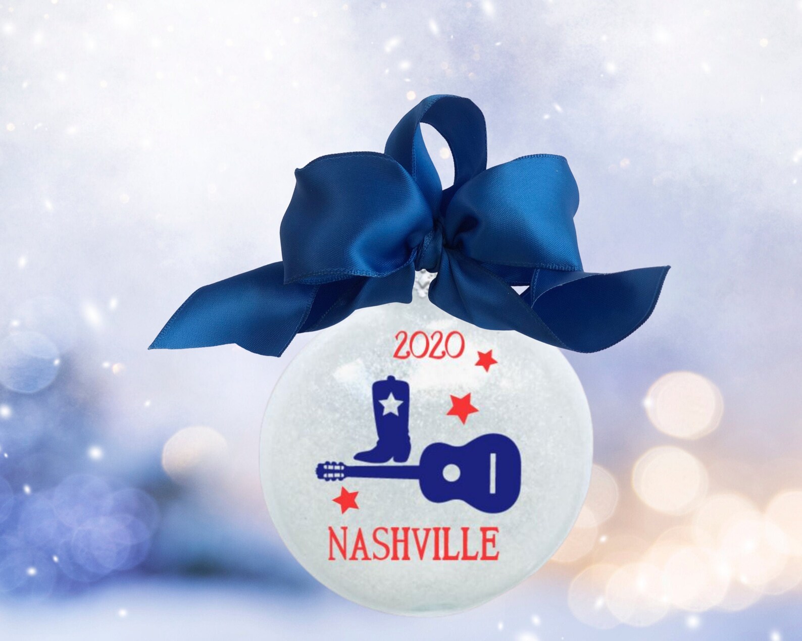 Nashville Christmas Ornament/vacation Ornament/family Trip Etsy