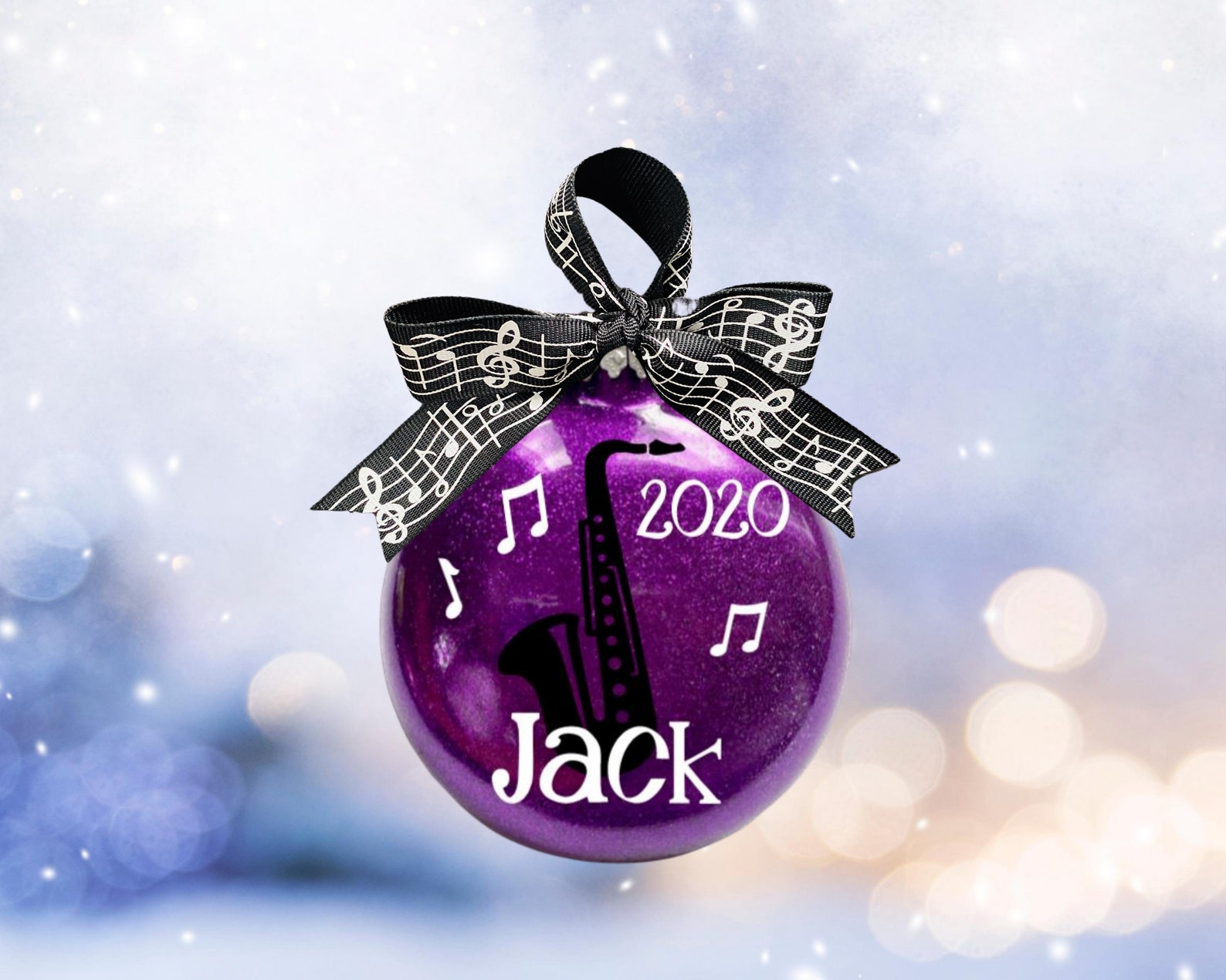 Saxophone Player Musical Ornament/personalized Saxophone Etsy