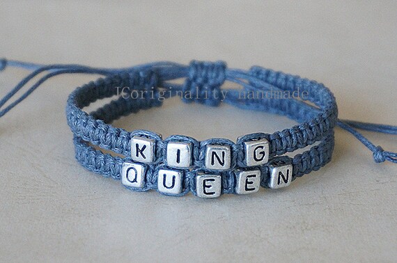 Couple Bracelet King Queen Bracelet Etsy