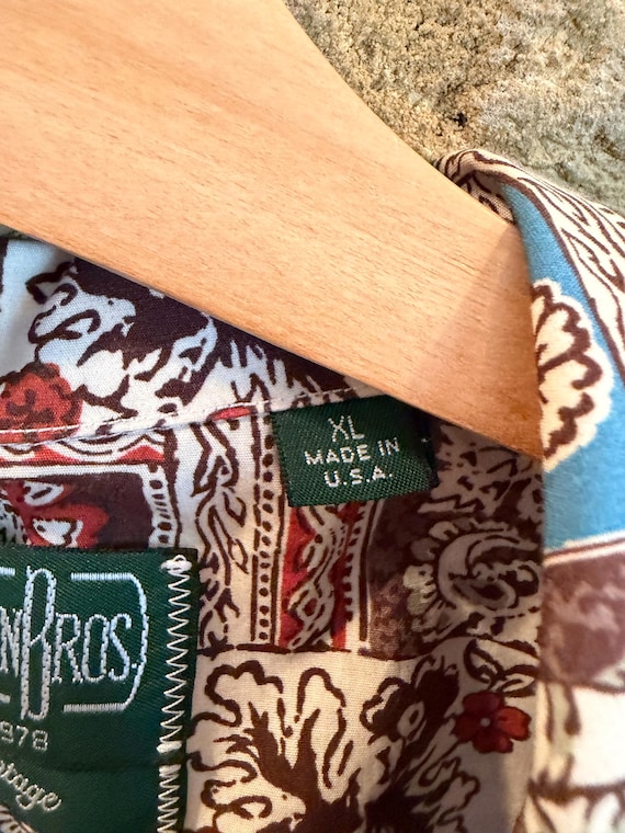 Gitman Bros Vintage Camp Collar Pattern Shirt - S… - image 6