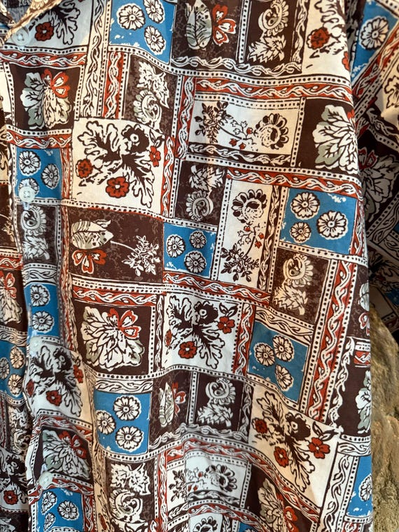 Gitman Bros Vintage Camp Collar Pattern Shirt - S… - image 2