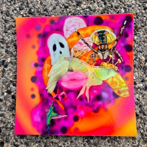 Psychedelischer Liebestrank 3 in × 3 in holographischem Wetter und wasserfesten Vinylaufklebern