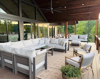 All-Weather Outdoor Sustainable Modular Deep Seating Patio furniture, Club Chair, Sofa, Sectional, Ottoman