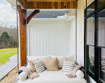 All Weather Outdoor Sustainable Swing Bed. Built to withstand the Elements! The “Michael” Design.