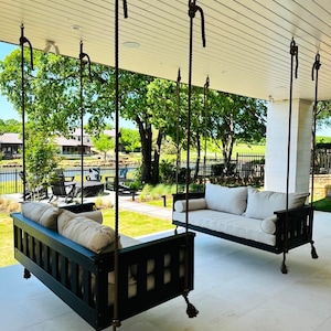 All Weather Outdoor Sustainable Swing Bed. Built to withstand the Elements!  The “Classic Mission” Design