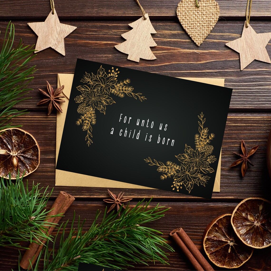 Printable Christmas Cards, Digital Christmas Cards, Simple Christmas