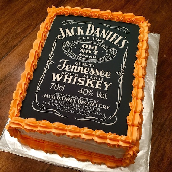 Jack Daniel's Label EDIBLE Icing Cake Topper Original/Personalised – House  of Cakes