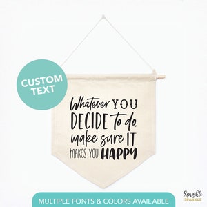 Custom Canvas Banner, Name Banner, Canvas Banner, Personalized Wall Art, Canvas Flag, Personalized Decor, Nursery Banner, Office Decor