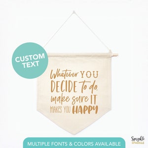 Custom Canvas Banner, Name Banner, Canvas Banner, Personalized Wall Art, Canvas Flag, Personalized Decor, Nursery Banner, Office Decor