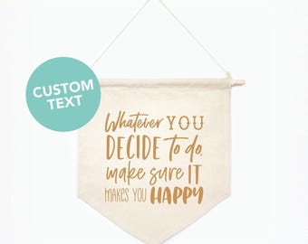 Custom Canvas Banner, Name Banner, Canvas Banner, Personalized Wall Art, Canvas Flag, Personalized Decor, Nursery Banner, Office Decor