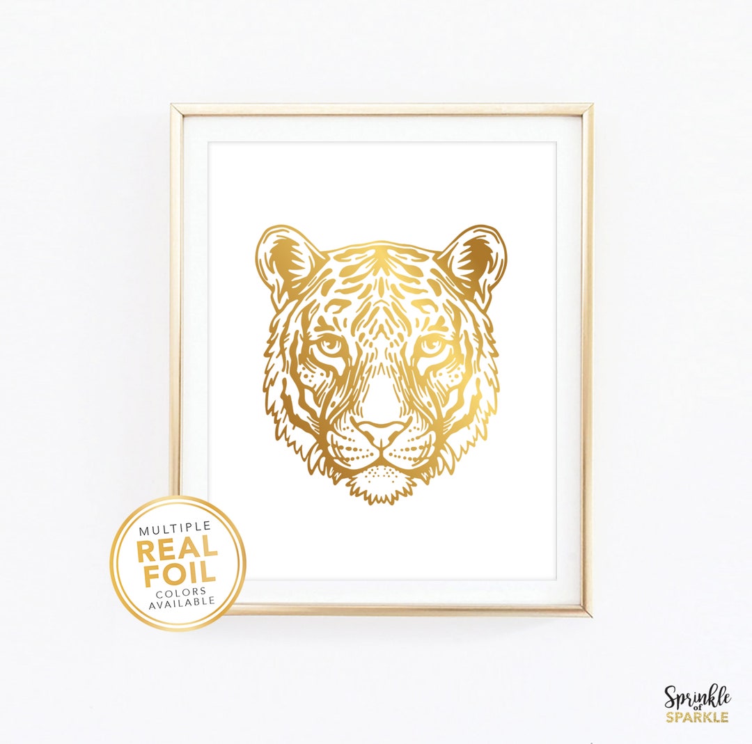 Tiger Face Wall Art Tiger Animal Wall Art Year of the Tiger Etsy